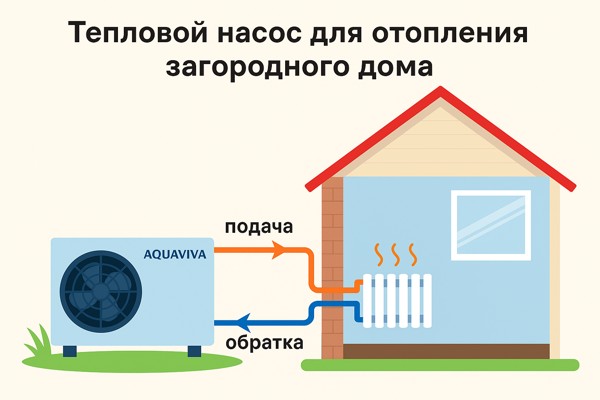 Тепловой насос для отопления загородного дома: принципы работы, особенности и опыт применения (на примере решений Aquaviva) Тепловой насос для отопления загородного дома: принципы работы, особенности и опыт применения (на примере решений Aquaviva)